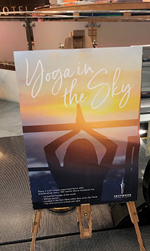 Yoga in the sky is a great attraction for international students to see the city