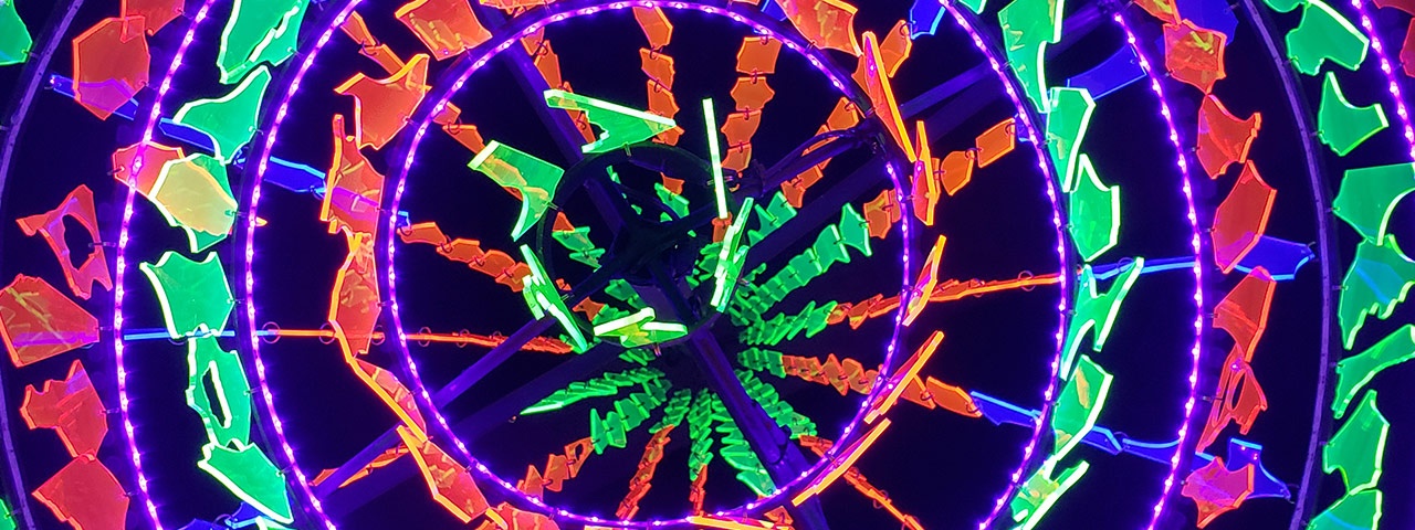 An awesome light display at Stellar - Festival of Lights, part of Elemental AKL 2019